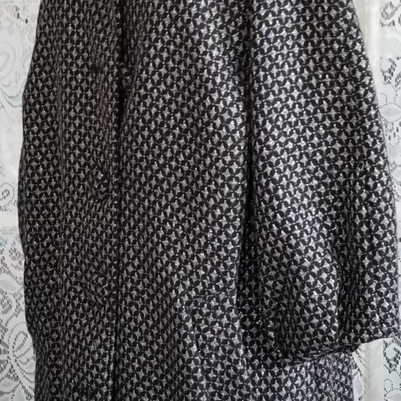 Macy Black & Gold Button Jacket Blazer Size 8 NWT - Picture 3 of 8